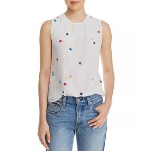EQUIPMENT‎ Lyle Star-Print Silk Top Multicolor Women's Size Small